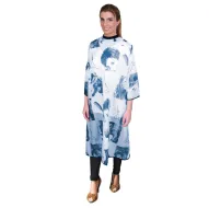 Hajvágó kendő kék mintás